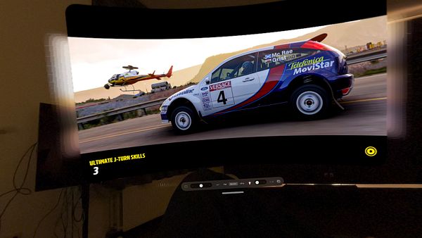 Curved windowed screen with multiple overlapping application windows and a digital clock showing 9:41 AM on Apr 10.