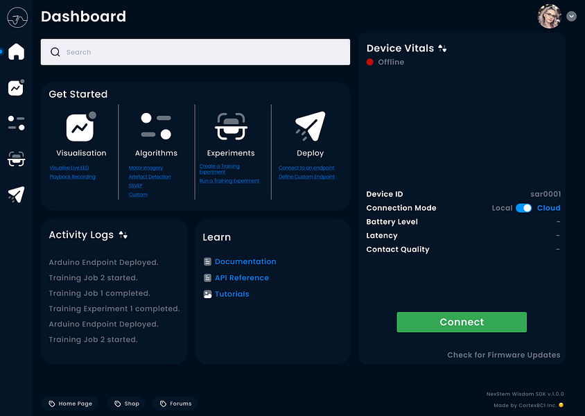 NexStem Headset and Wisdom SDK