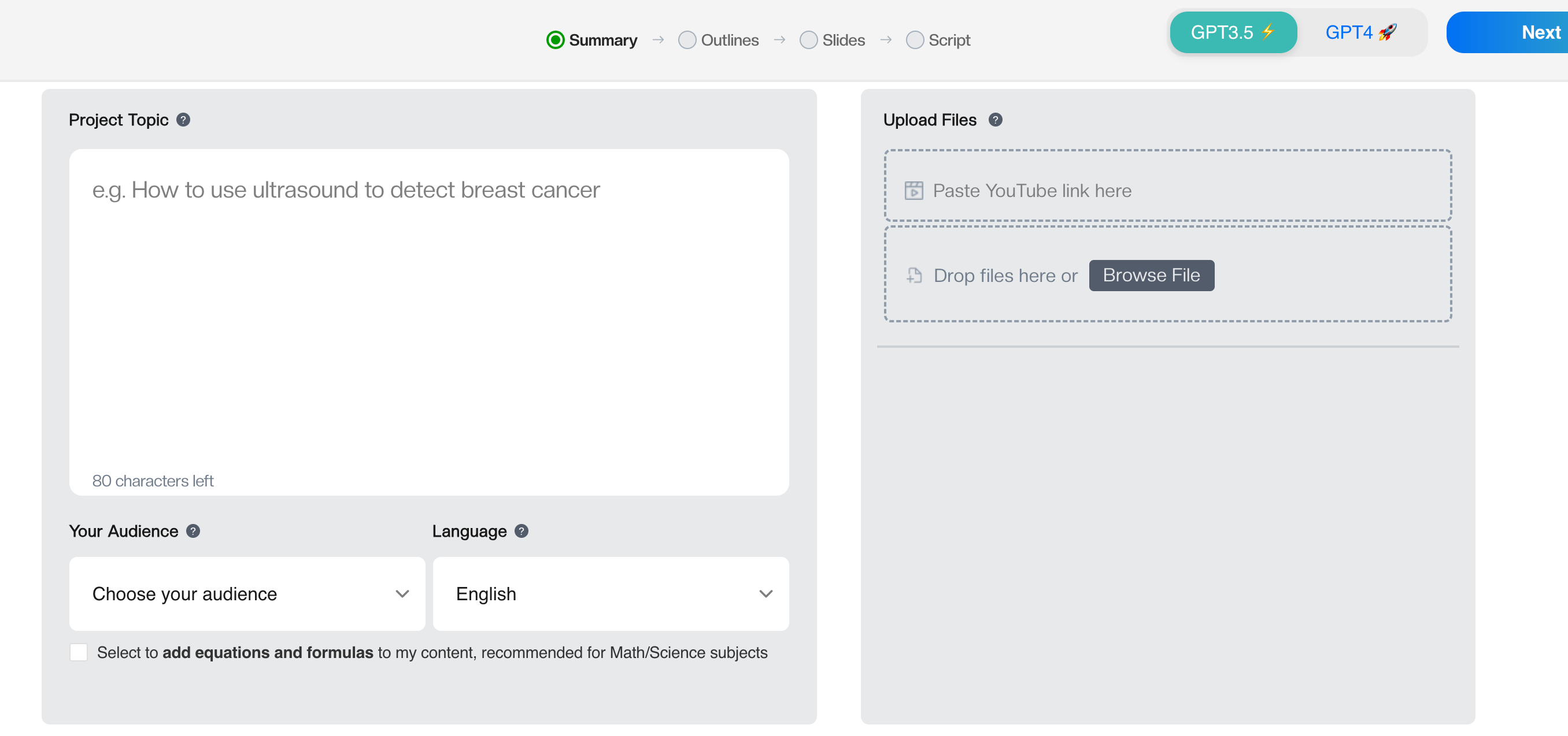 DrLambda.ai: AI-powered presentation tool for transforming