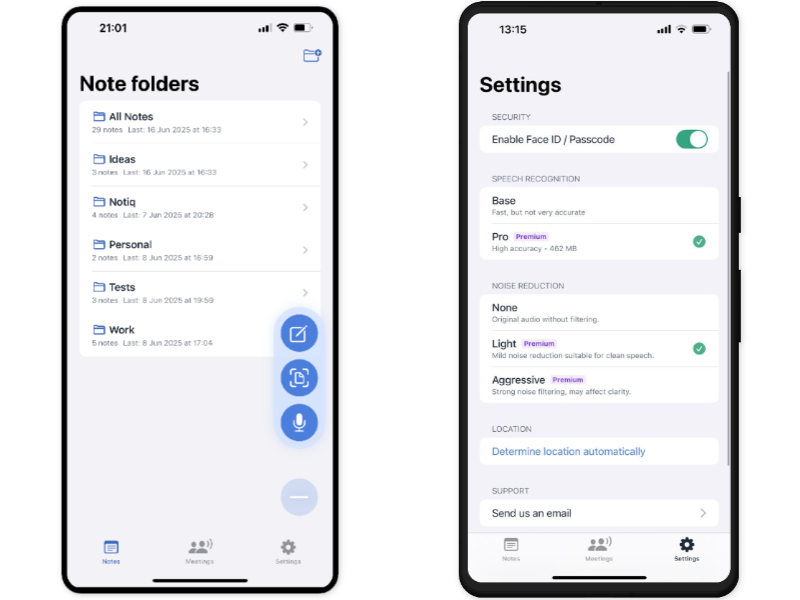 Notiq — Private Voice Memos