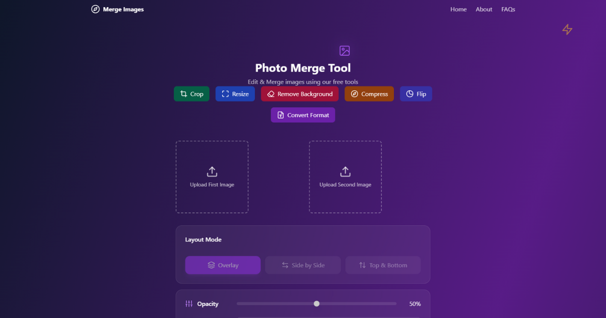 Photo Merge Tool: Merge Images & Edit in one click | BetaList