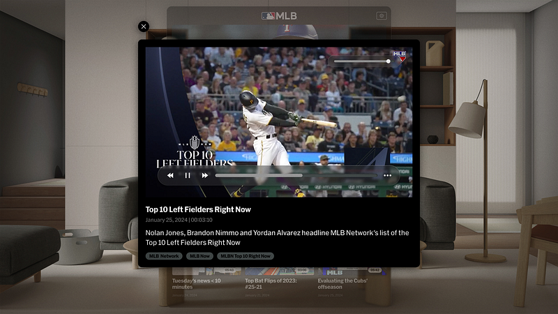 Screenshot of MLB