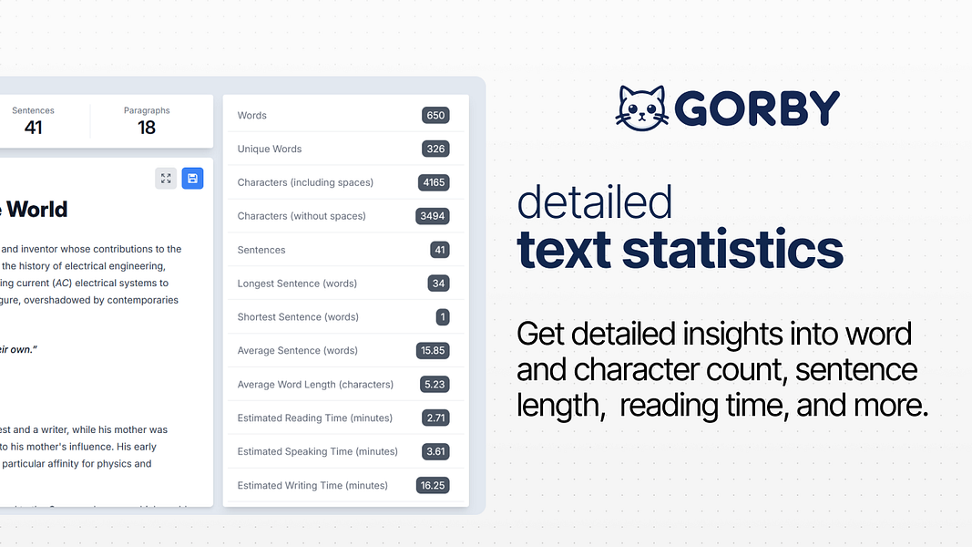 Gorby - Text Analyzer & Editor