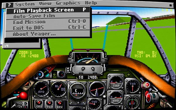 Screenshot of a Windows desktop displaying the installer window for Chuck Yeager's Air Combat from 1991.