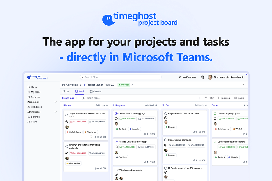 timeghost Project Board