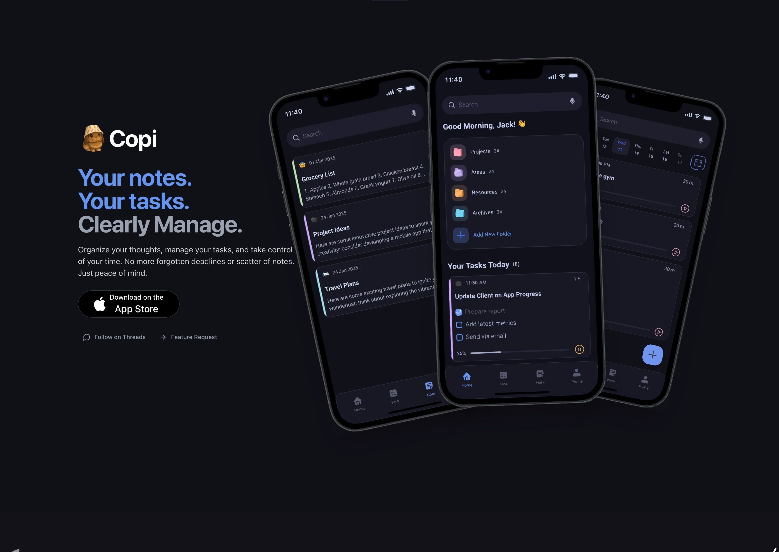 Copi: All in one note taking app for productive person