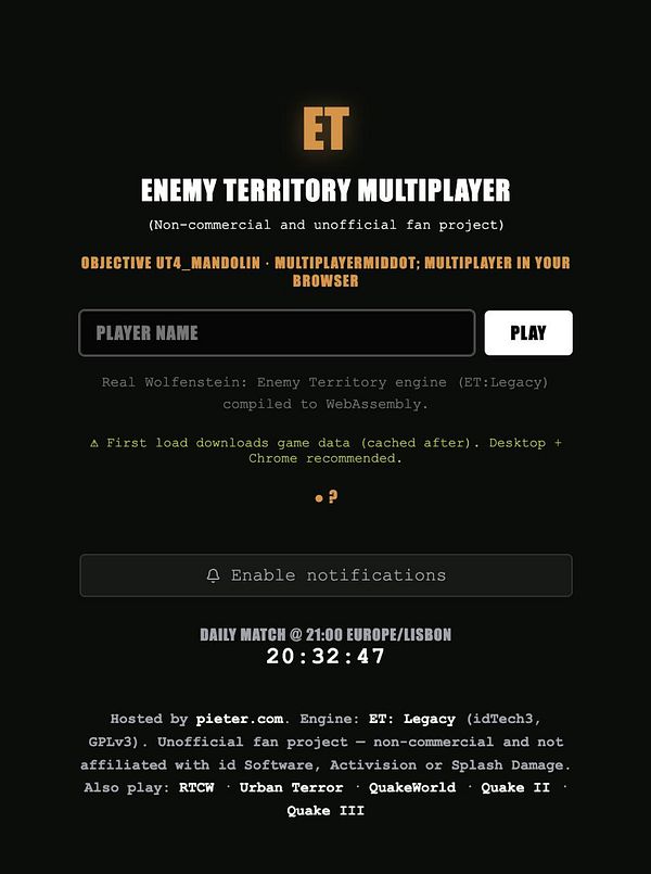 Screenshot of a web-based Urban Terror game lobby interface showing available servers and player lists.