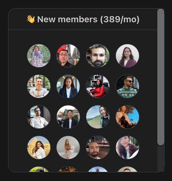 A collage of four corrected group photos with people oriented upright against colorful backgrounds.