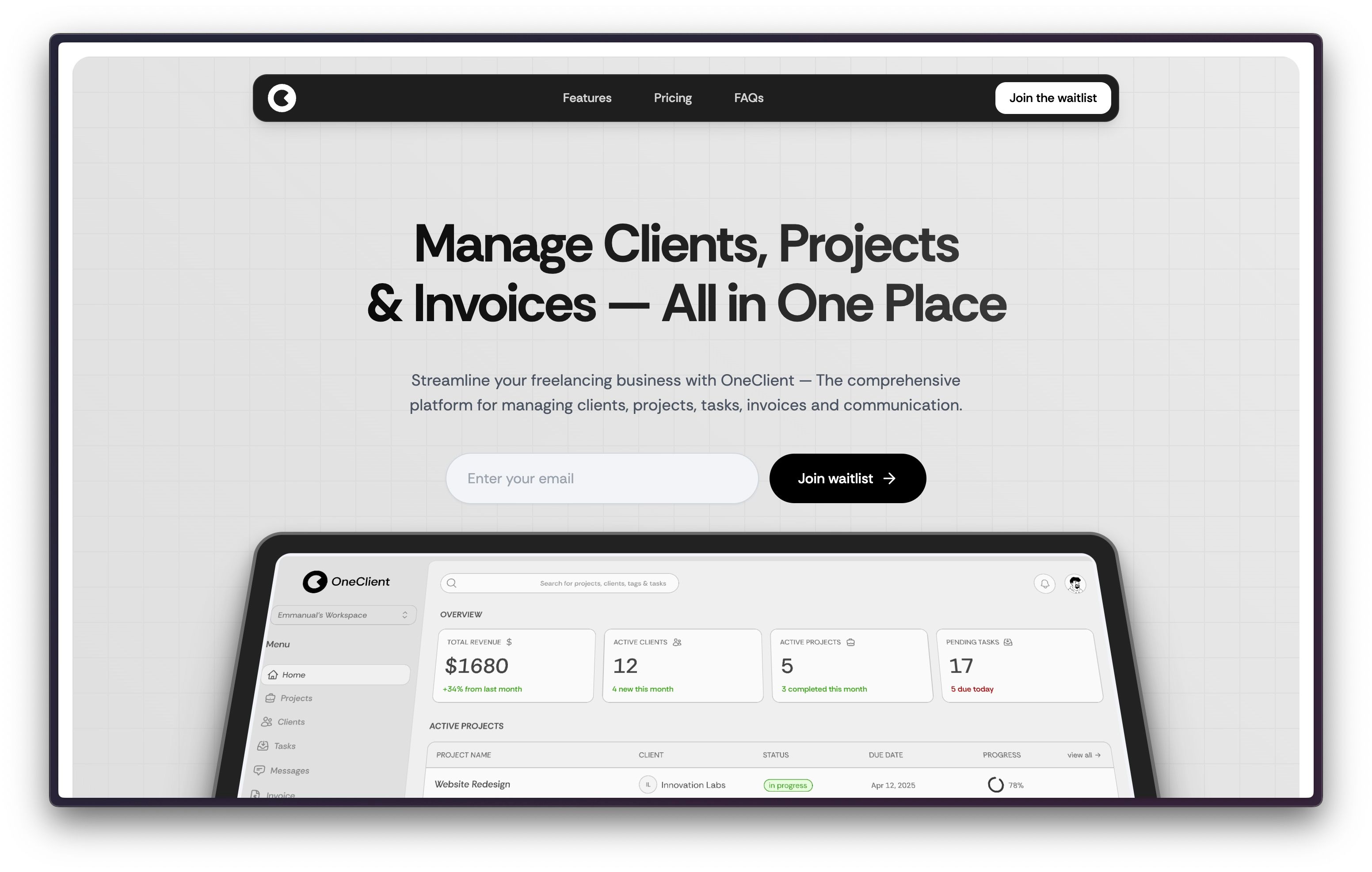 OneClient: The all-in-one solution for freelancers and | BetaList