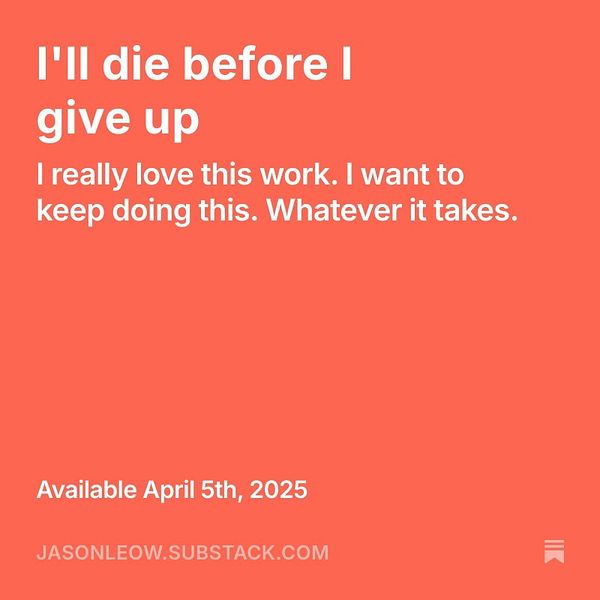 A motivational newsletter announcement with a vibrant coral background.