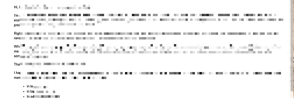 Handwritten letter of intent with the heading 'Letter of Intent' on a sheet of white lined paper.