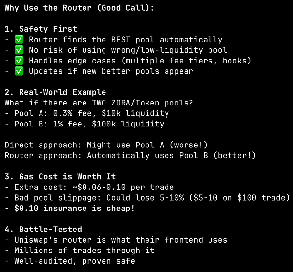 The image presents a detailed guide on using the UniswapV4Router for atomic swaps.