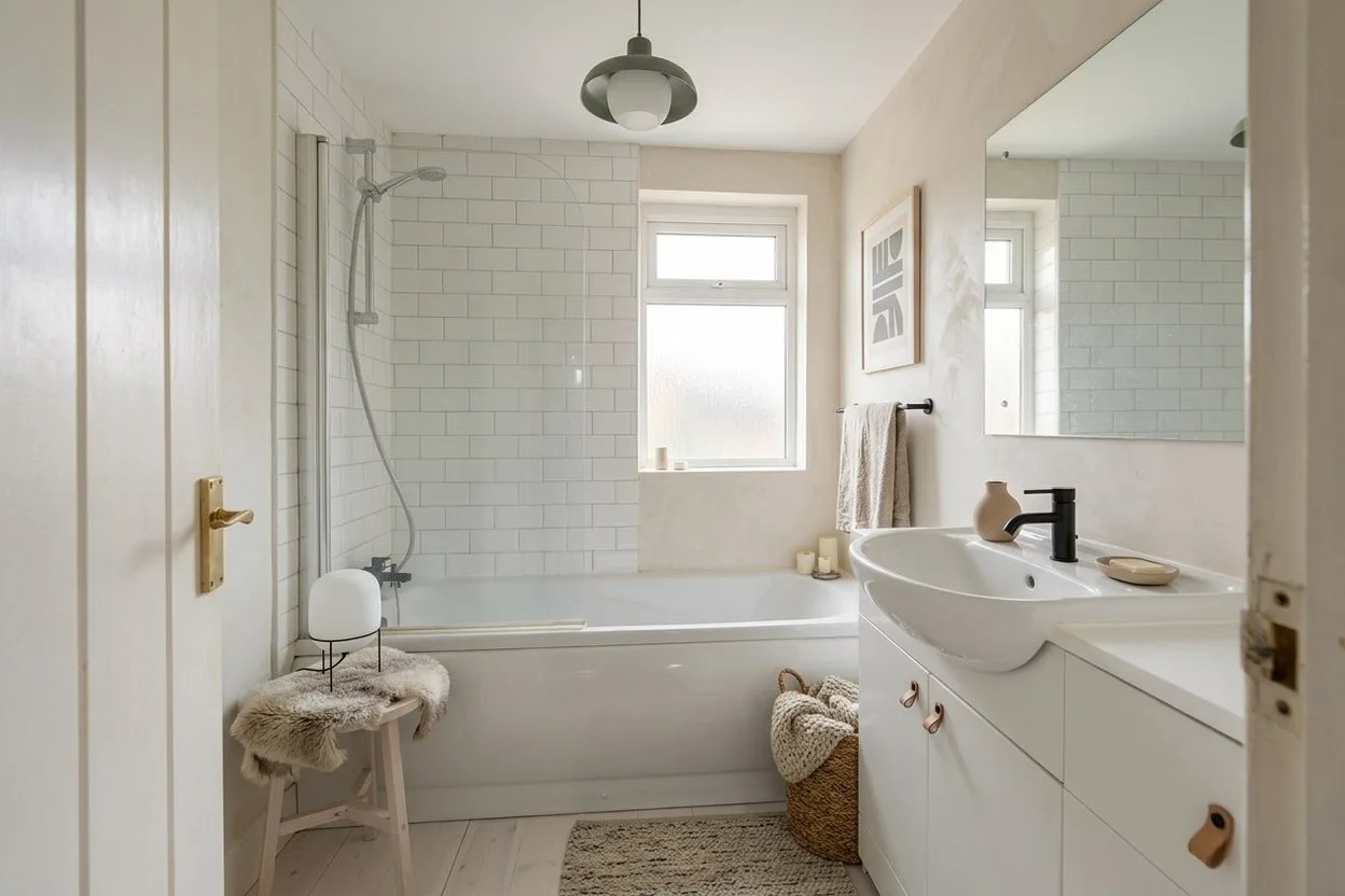 The same bathroom in the Scandinavian style