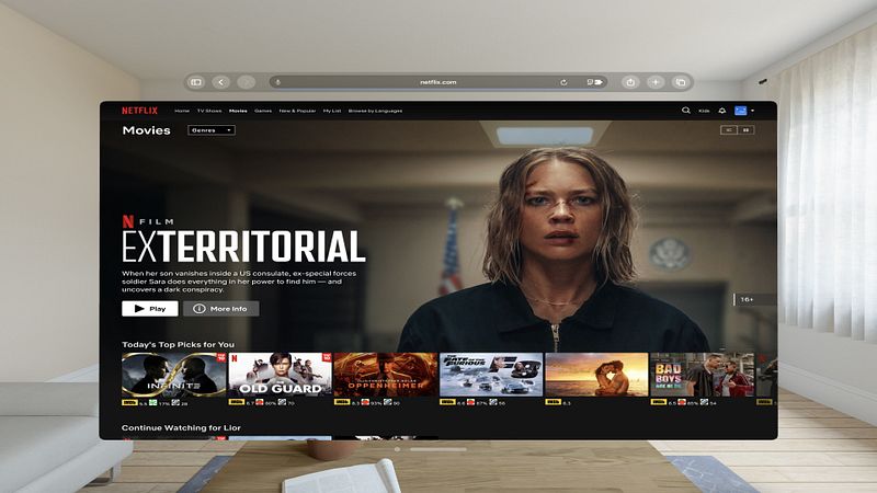 Screenshot of W for Netflix