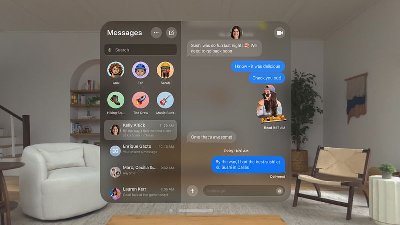 Screenshot of Messages