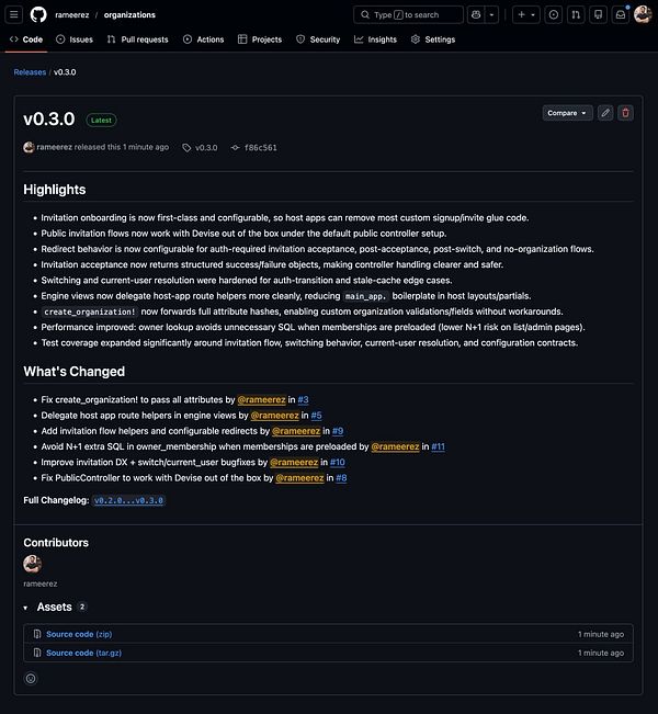 Screenshot of a software interface showing 'Organizations' details including users, logs, and invite options.