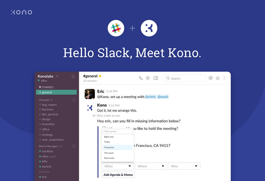 Kono Slack Bot