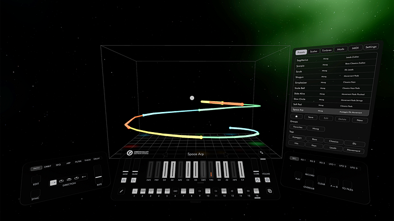 Screenshot of Animoog Galaxy