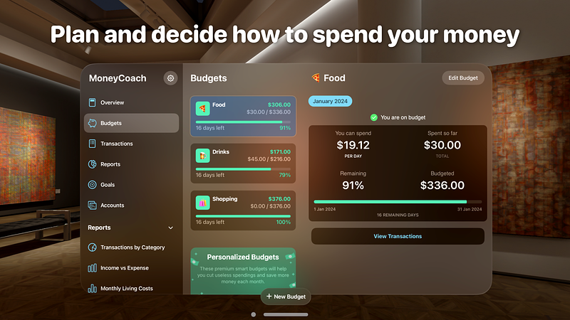 Screenshot of MoneyCoach Budget, Track Money