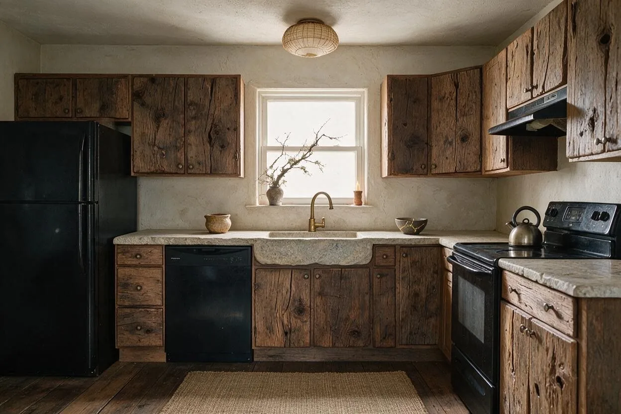 The same kitchen in the Wabi-Sabi style