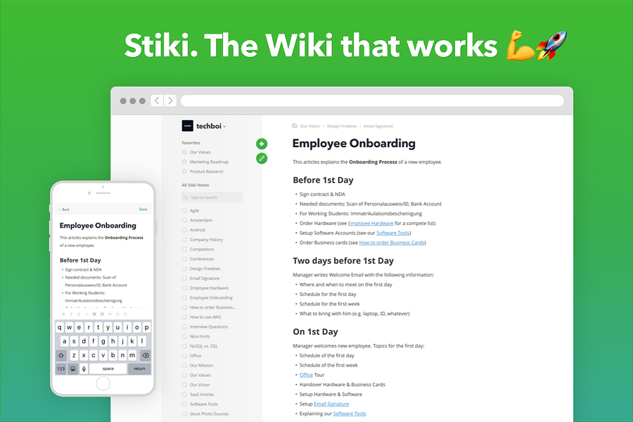 Stiki. The Wiki that works 💪🚀