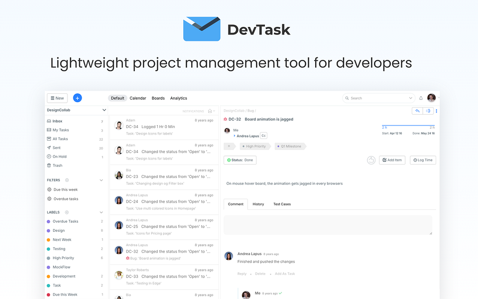 DevTask: Lightweight project management tool for developers | BetaList