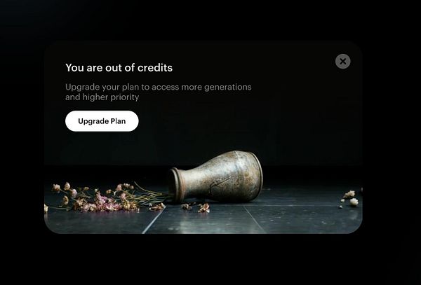 Two website screenshots side by side showing attempts to use the AI model Luma Ray 3.14, both indicating failure or errors.