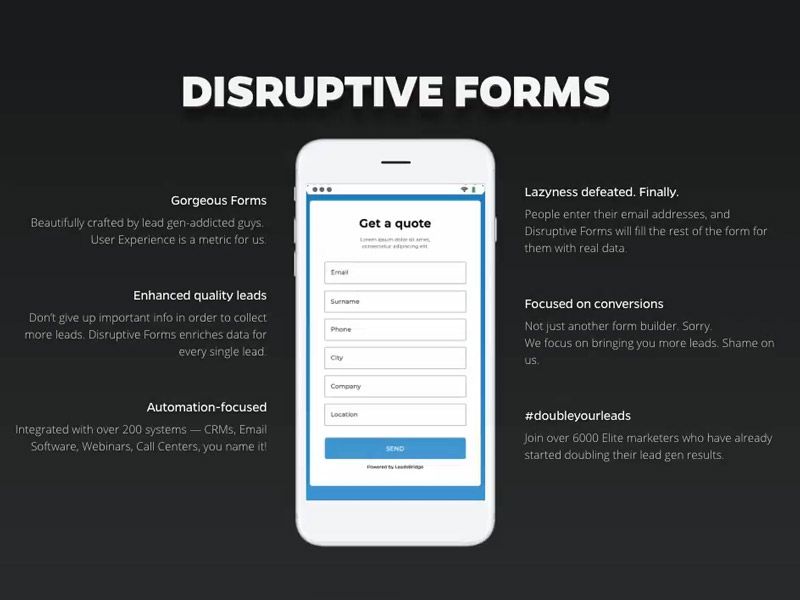 Disruptive Forms