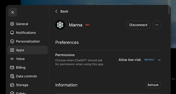 Screenshot of a chatbot interface managing a checklist for a personal life management app.