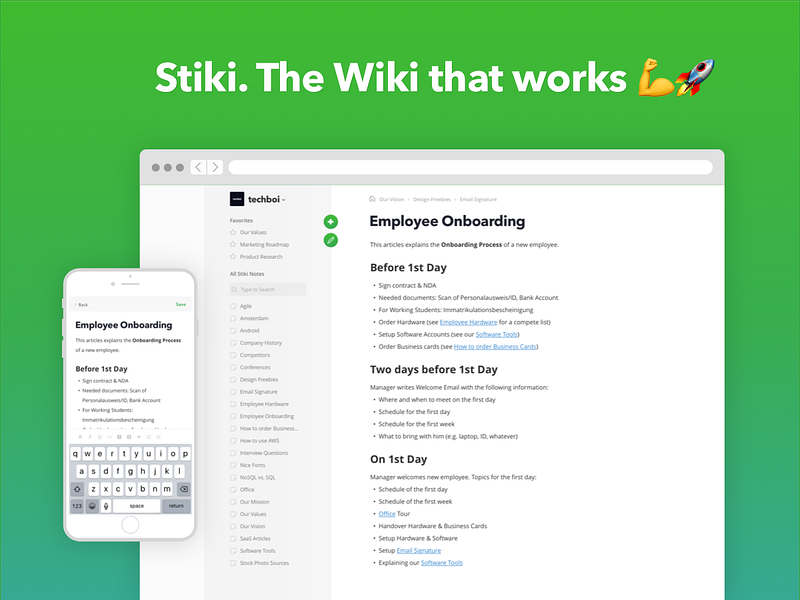 Stiki. The Wiki that works 💪🚀