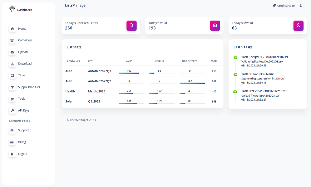 ListsManager
