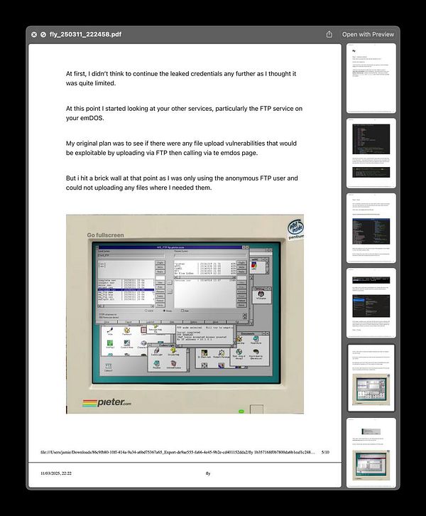 The image displays a vintage Windows 3.11 interface showing an FTP application with various file directories and a message box.