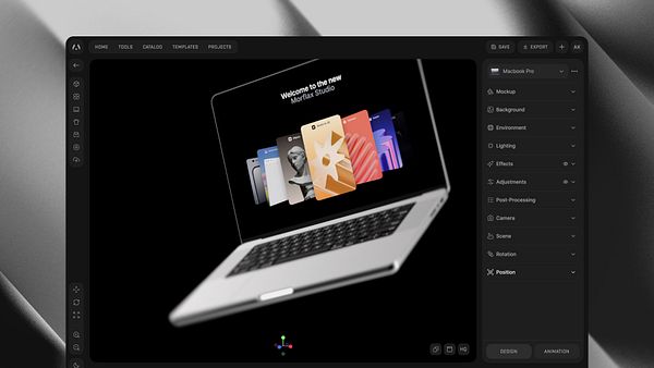 A 3D modeling software interface displaying a colorful architectural structure with a yellow floor, blue elements, and brown roof-like shapes.
