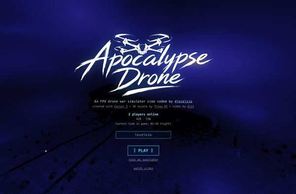 Logo design for Apocalypse Drone featuring a stylized drone with bold typography.