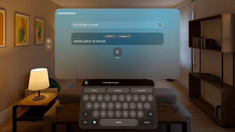 Screenshot of No Cap: Text Editor
