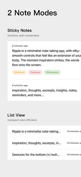 Ripple Note: Minimalist Note