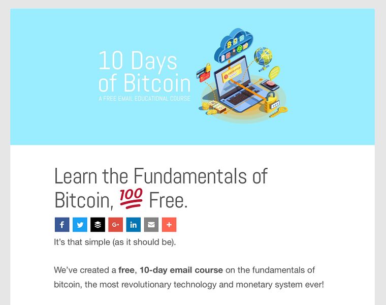 10 Days of Bitcoin 💰 👉🏼 ✉️