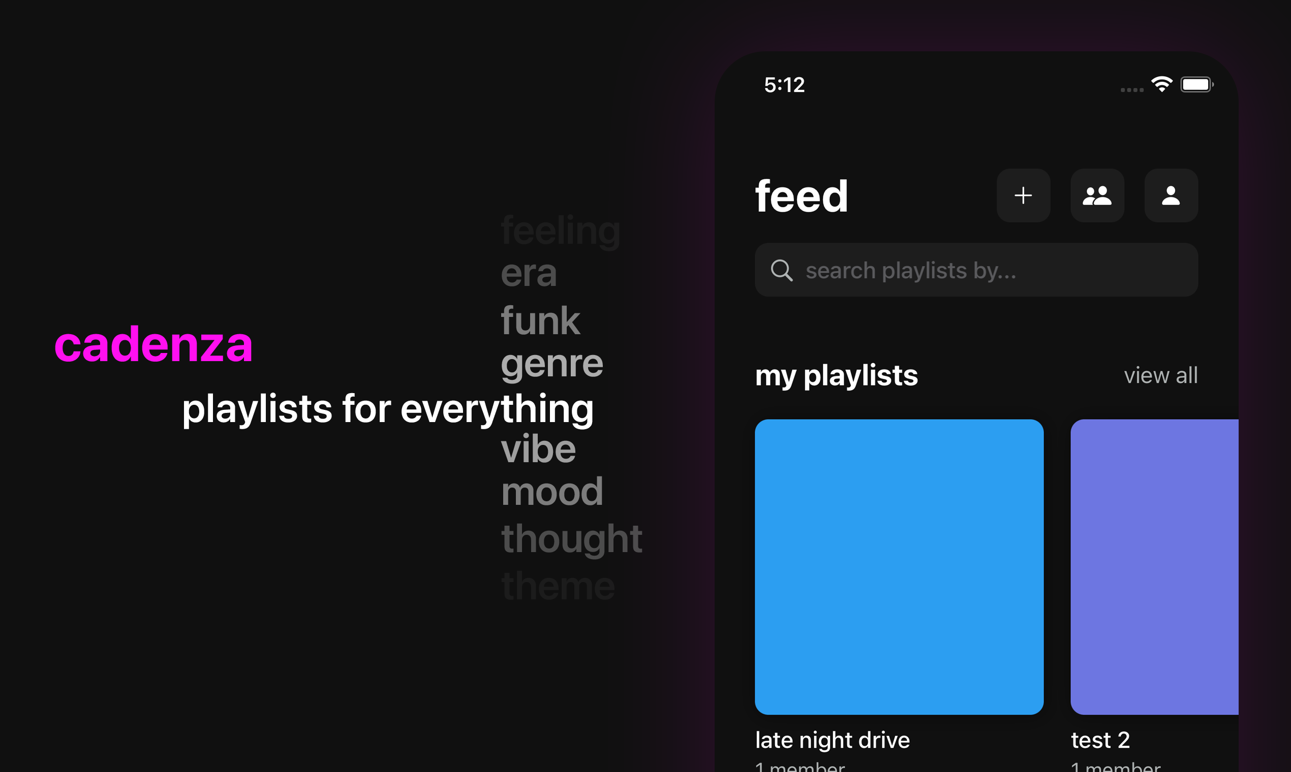 cadenza: playlists for everything