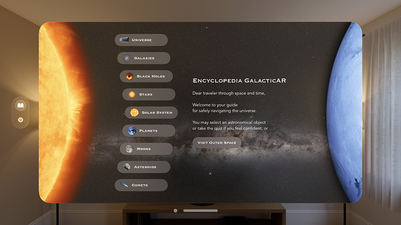 Screenshot of Encyclopedia GalacticAR