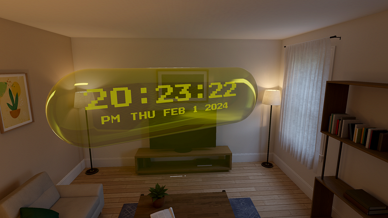 Screenshot of Digital Clock XR