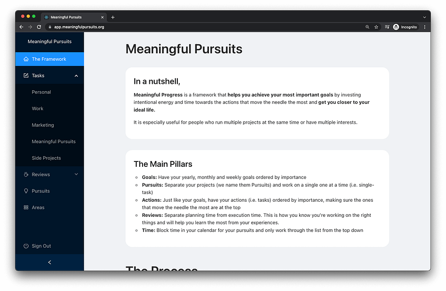 Meaningful Pursuits
