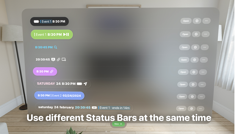 Screenshot of Status Bar Builder: Widget Kit