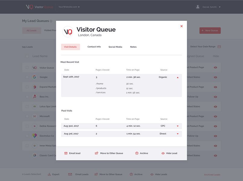Visitor Queue