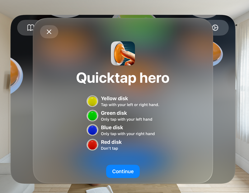 Screenshot of Quicktap hero