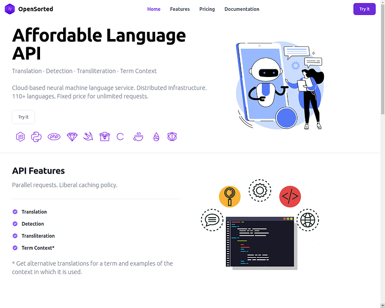Affordable Language API