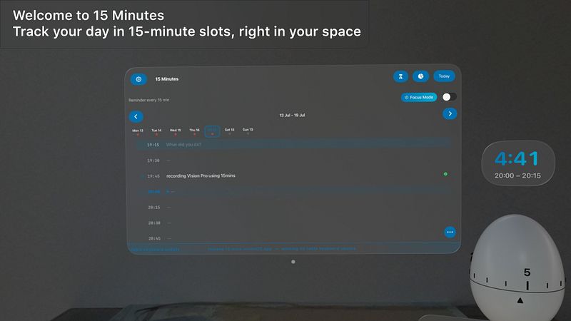 Screenshot of 15 Minutes - Timer Tracker