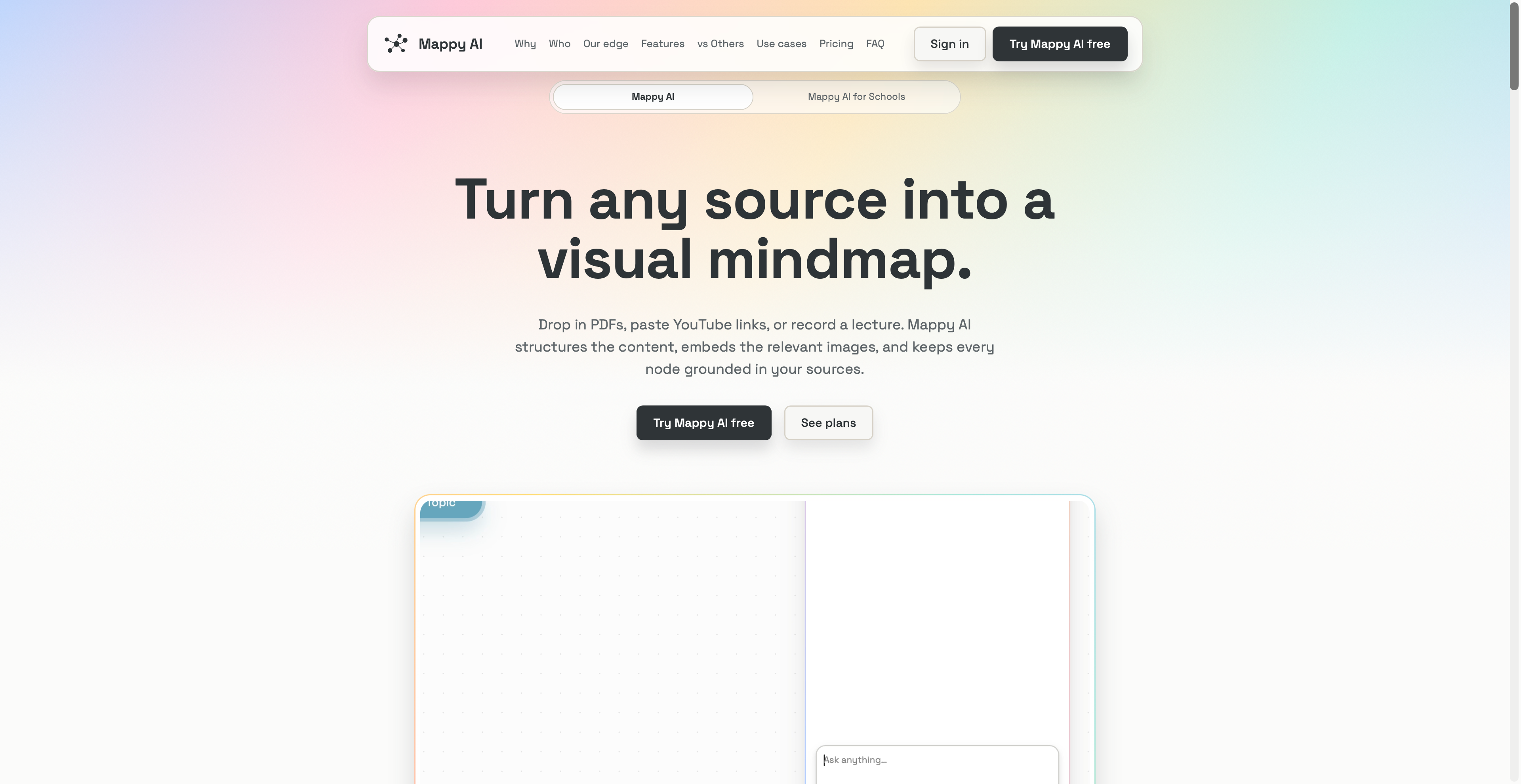 Mappy AI: Turn files and links into clean, traceable | BetaList