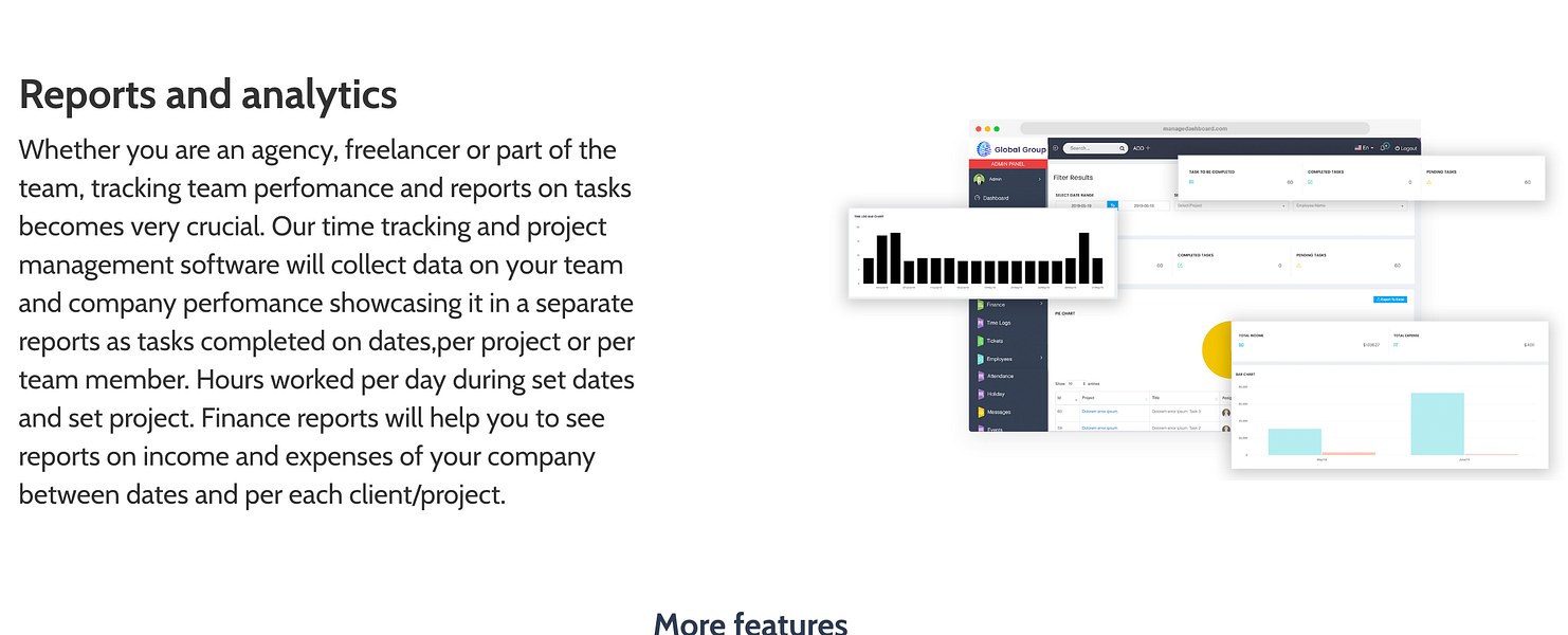 Manage Dashboard