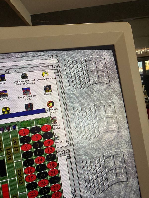 Screenshot of a retro-style CRT display filter demo running on a Raspberry Pi 5.