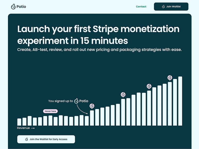 Potio: Launch your first Stripe monetization experiment in | BetaList